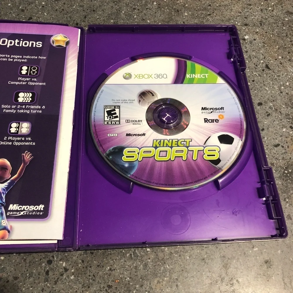 BUNDLE of 3 XBOX Kinect Games - Adventure, Sports 1 & 2